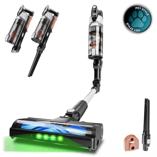 Cecotec Conga Rockstar S30 Flex Επαναφορτιζόμενη Σκούπα 2 σε 1 Stick & Χειρός 25.2V Γκρι