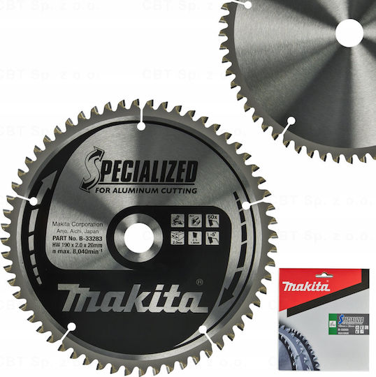 Makita Circular Δίσκος Κοπής Ξύλου με 60 Δόντια 190mm