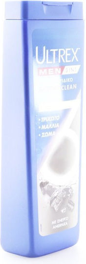 Ultrex Men Active Clean 3 In 1 Σαμπουάν κατά της Πιτυρίδας για Όλους τους Τύπους Μαλλιών 360ml