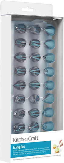 Kitchen Craft Kuchenkraft Spritzbeutel Metallisch Satz SDINOZSET28
