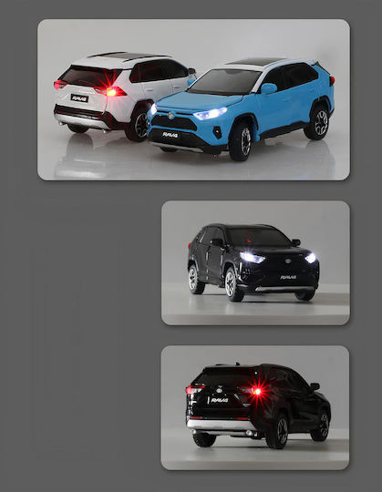 Toyota Rav4 2020 Weiß Maßstab 1:32 Metallische LED Lichter Sound