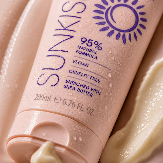 Sunkissed Gradual Tan 95% Natural Ingredients Self Tanning Cream Body Medium / Dark 200ml