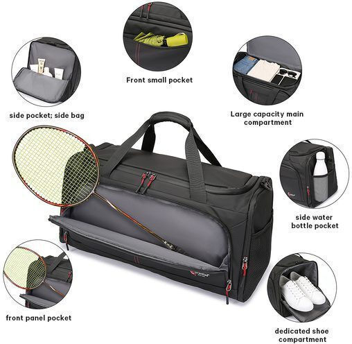 Cardinal Sak Voyage 49l Black Fabric L60xW28xH29cm