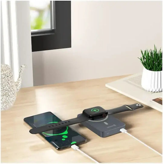 Swissten Fusion MagSafe Power Bank 10000mAh 20W With USB-C Output Port Silver