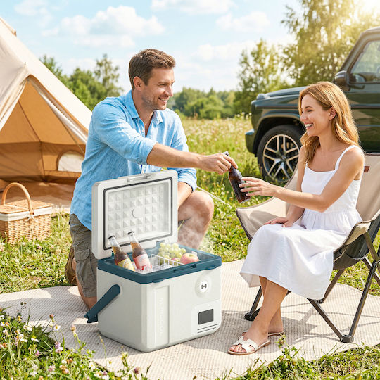 Outsunny Frigider Portabil 19l 100-240V Alb