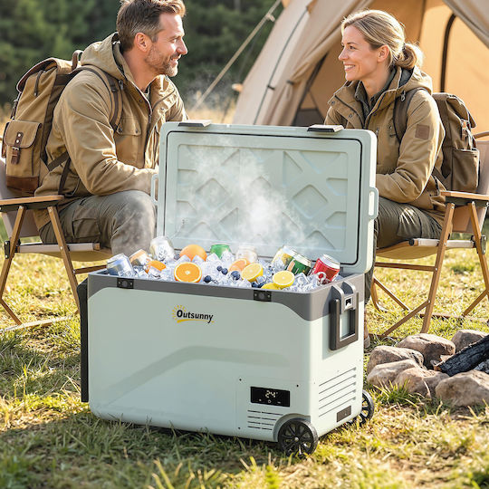 Outsunny Φορητό Ψυγείο 42.5lt 100-240V Πράσινο
