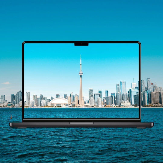 Grizzglass Hybridglass Easy Protective Film Installation Kit Included Compatible Macbook Pro 14 Inch M4 Transparent