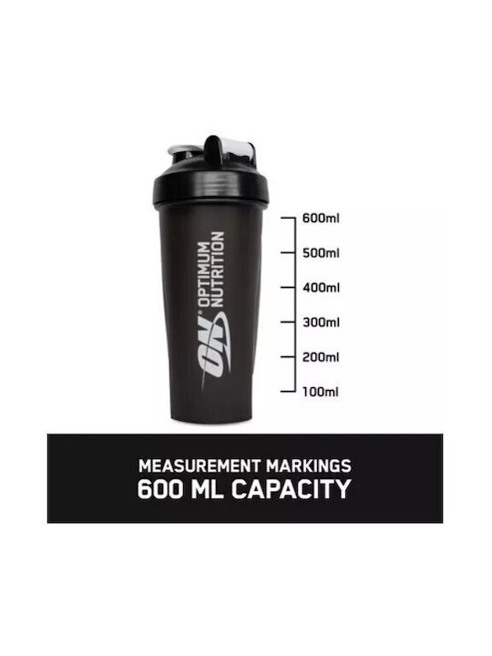 Optimum Nutrition Shaker Πρωτεΐνης 600ml Πλαστικό Μαύρο