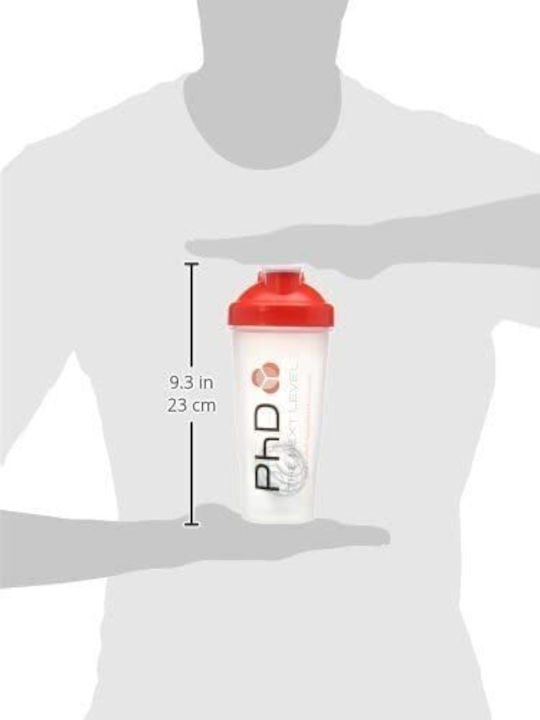 PhD Shaker Cup Plastic Protein Shaker 600ml Transparent