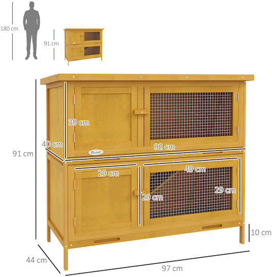 Pawhut Cuișcă Rozătoare 97x44x91cm