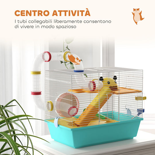 Pawhut Rodent Cage 45x28x37cm