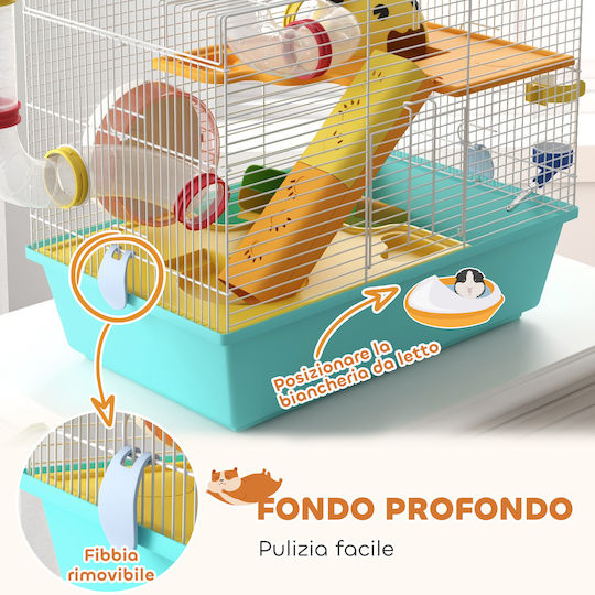 Pawhut Rodent Cage 45x28x37cm