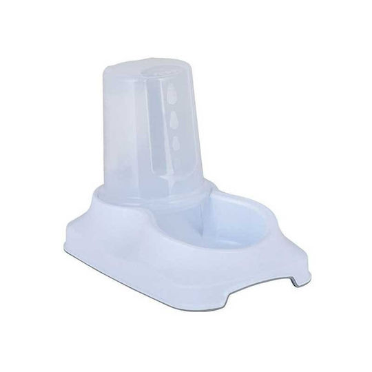 Plastic Food and Water Bowl Feeder and Waterer for Dog 1.5L 32x20x20.5cm PT-200 Blue