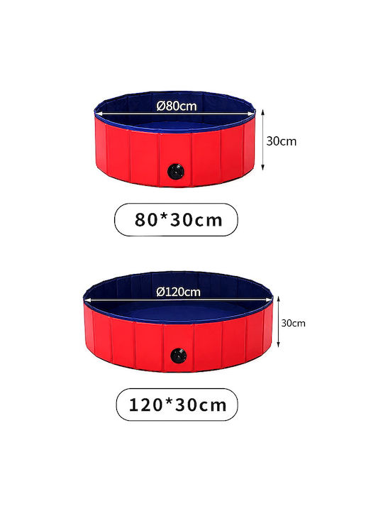 Hundespielzeug Pool 120cm Rote 1 Stück