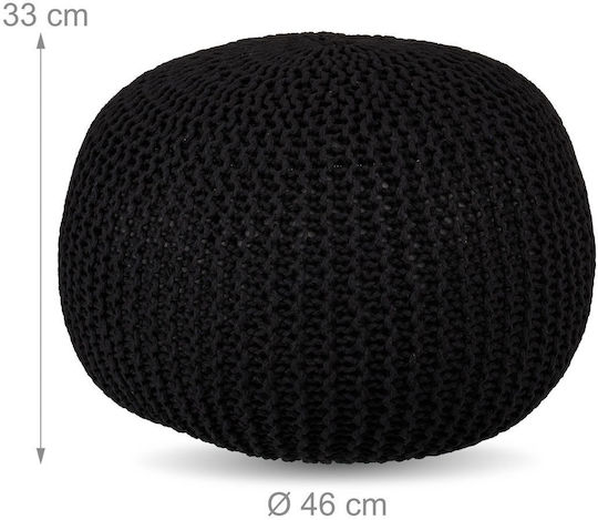 Fotoliu Puf Scaun Negru 33x46cm