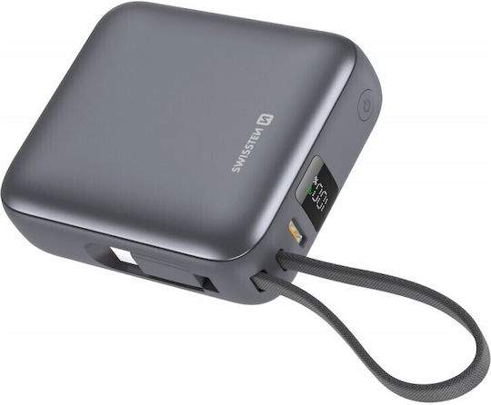 Swissten Space Power Bank 10000mAh 35W with USB-C Port Silver