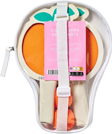 Kids Velcro Beach Rackets Poppy Peach Sunnylife