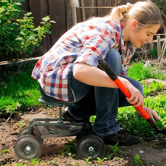 Metal Garden Cart with Maximum Load Capacity 150kg 83x36.5x45cm