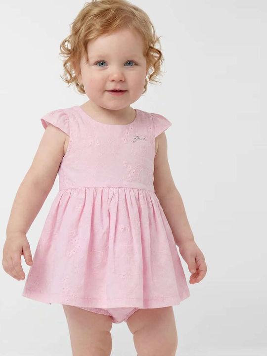 Mädchenkleider Set aus 2 mit Rosa Slip