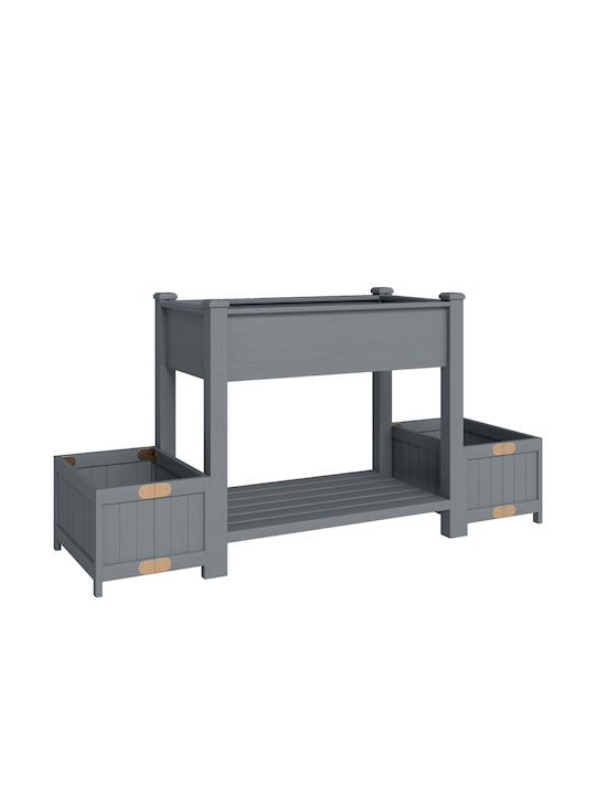 Outsunny Holz Blumenkasten Grau 149x46x76cm