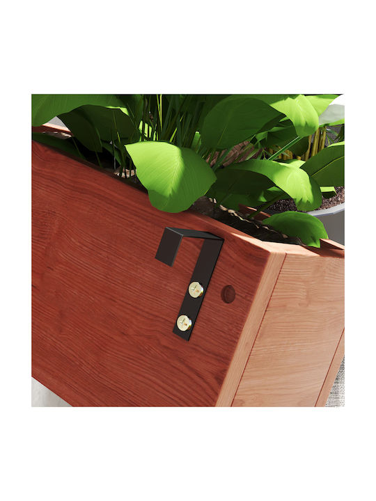 Outsunny Wooden Brown Planter Box 60x16x80cm