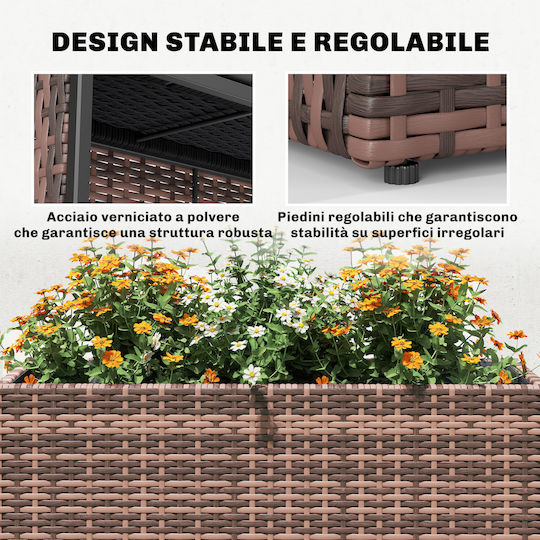 Outsunny Plastic Brown Planter Box