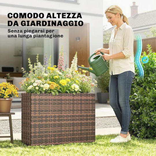 Outsunny Plastic Brown Planter Box