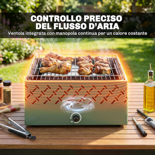 Outsunny Portable Charcoal Grill 29x29cm