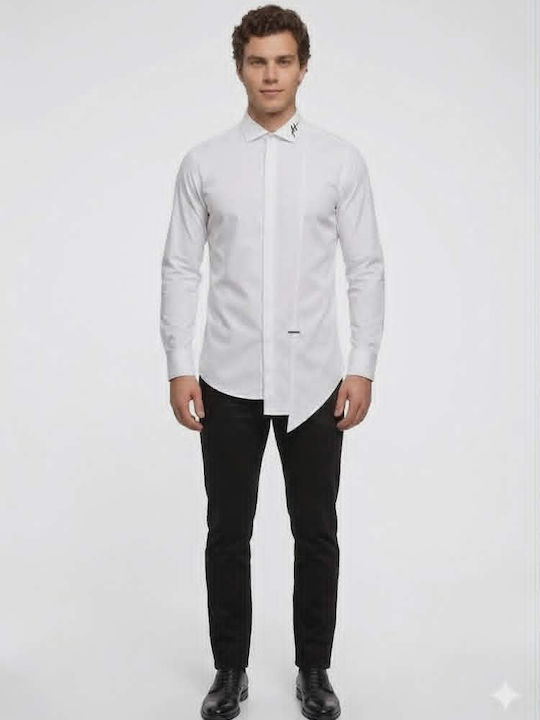 Long-sleeved Cotton Shirt White
