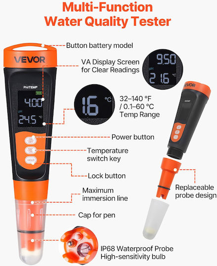 Vevor PH Meter PHJSYSXZKPHBZ4CJT001V9