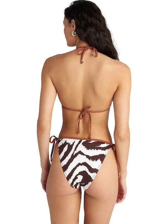Bikini Bottoms with Laces Brown