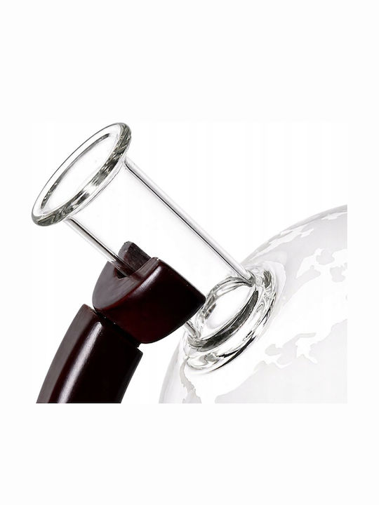 Carafă de Servire din Sticlă pentru Whiskey 7cm cu Dop și Pahare Transparentă 2 Bucăți