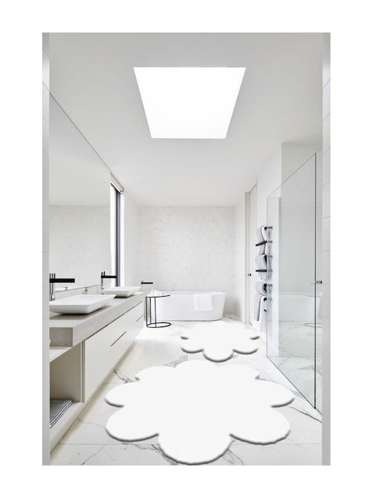 SteweHome Set Antiderapant Covoare De Baie STE-029768-V66268 Albe 60x100cm 2 Bucăți