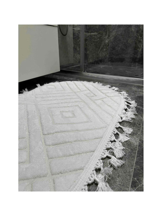 SteweHome Rutschfestes Set Badematten STE-029986-P29986 Weiß 60x100cm 2 Stück