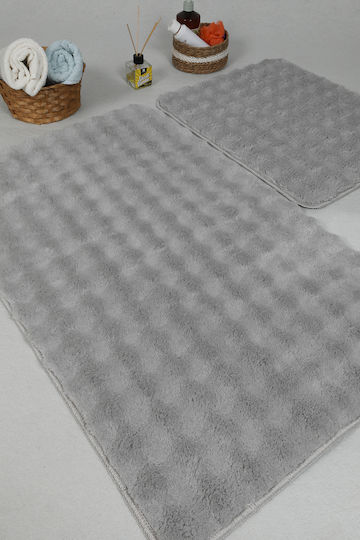 SteweHome Badmatten Set STE-029952-V66571 Grau 50x80cm 2 Stück