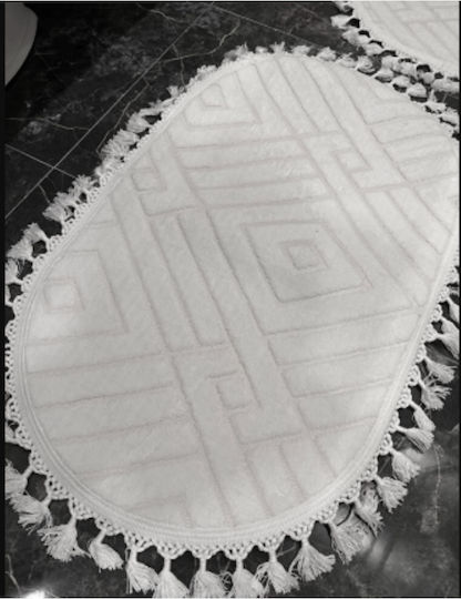 SteweHome Non-Slip Set Bath Mats STE-029849-P29849 White 60x100cm 2 Pieces