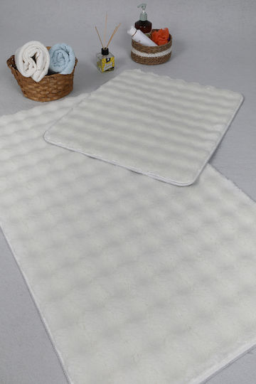 SteweHome Non-Slip Set Bath Mats STE-029952-V66572 Beige 50x80cm 2 Pieces