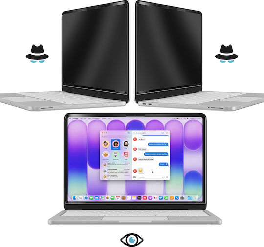 Avizar Screen Protector Für Macbook Neo 13" Privacy Filter Magnetic Fix Transparent Black