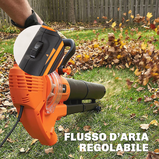 Outsunny Handheld Electric Leaf Blower Vacuum 3000W with Maximum Air Speed 260km/h