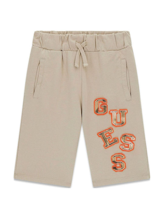 Guess Pantaloni Scurți/Bermude Tesătură Terry Bej