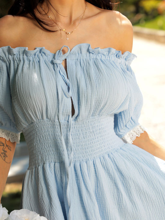 Mini Damenkleid Blau