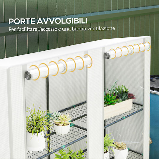 Outsunny Outsunny Greenhouse with Shelves 1.44x0.48x1.52m