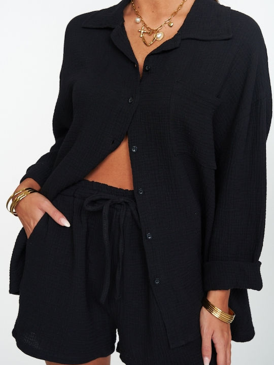Women's Set with Black Shorts