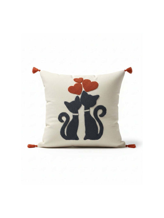 SteweHome Decorative Pillow Case Beige 42x42cm