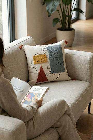 SteweHome Decorative Pillow Case Beige 42x42cm