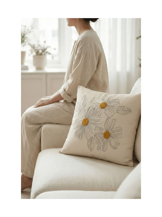 SteweHome Decorative Pillow Case Beige 42x42cm