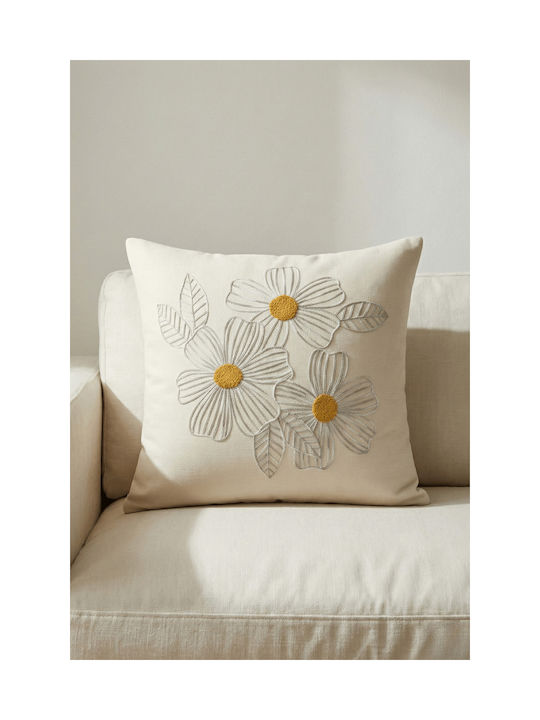 SteweHome Decorative Pillow Case Beige 42x42cm