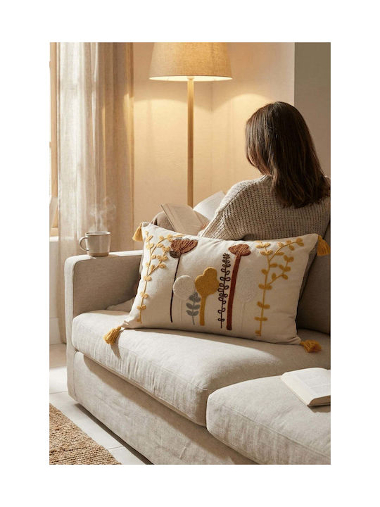 SteweHome Decorative Pillow Case Beige 35x55cm