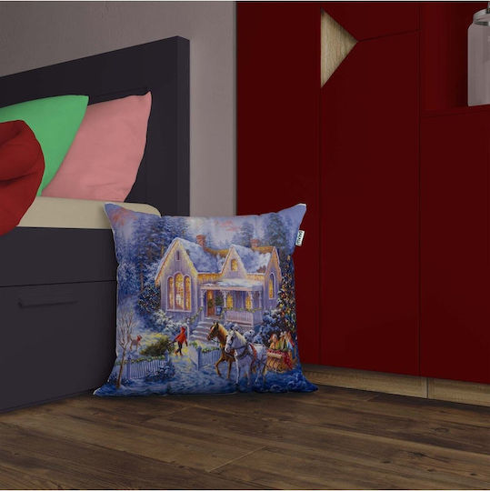 SteweHome Калъф За Възглавница От Кадифе Тъмносин 43x43см