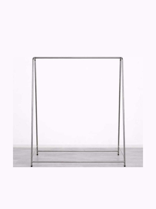 SteweHome Κρεμάστρα Δαπέδου από Μέταλλο Ασημί 104x151cm